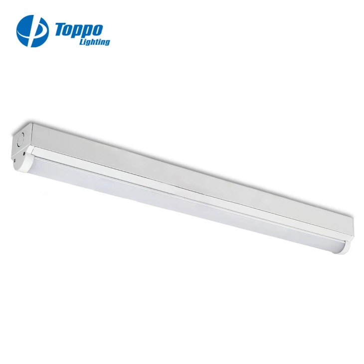 Toppo جدیدترین محصول آلومینیومی + کامپیوتر منبع تغذیه LED Batten Light 4ft 17W 5ft 56w 120lm / W Linear Light Slim Batten